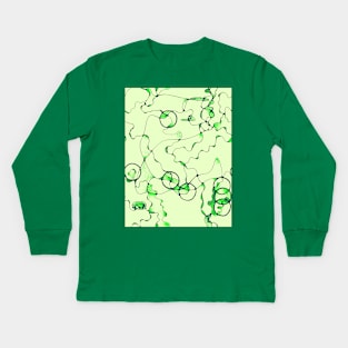 Lime Freshness design pattern Kids Long Sleeve T-Shirt